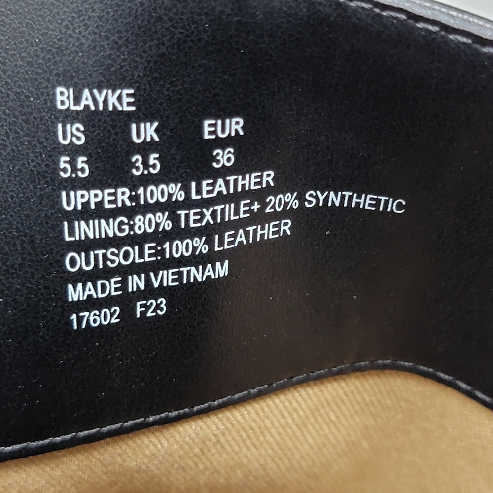 Ralph Lauren Blayke Buckled Riding Boots Black Saddle Women's Size 5.5 New - Picture 4 of 13